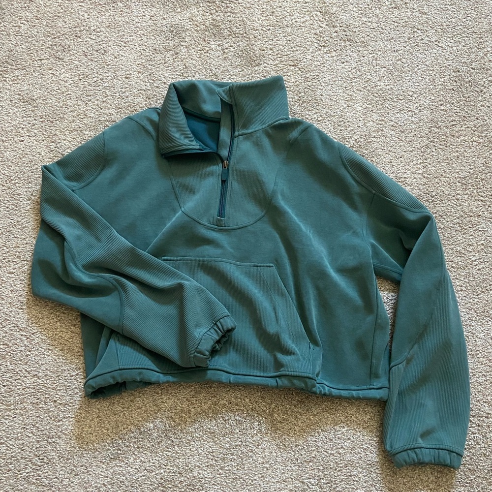 Lululemon brushed softstreme ribbed half zip